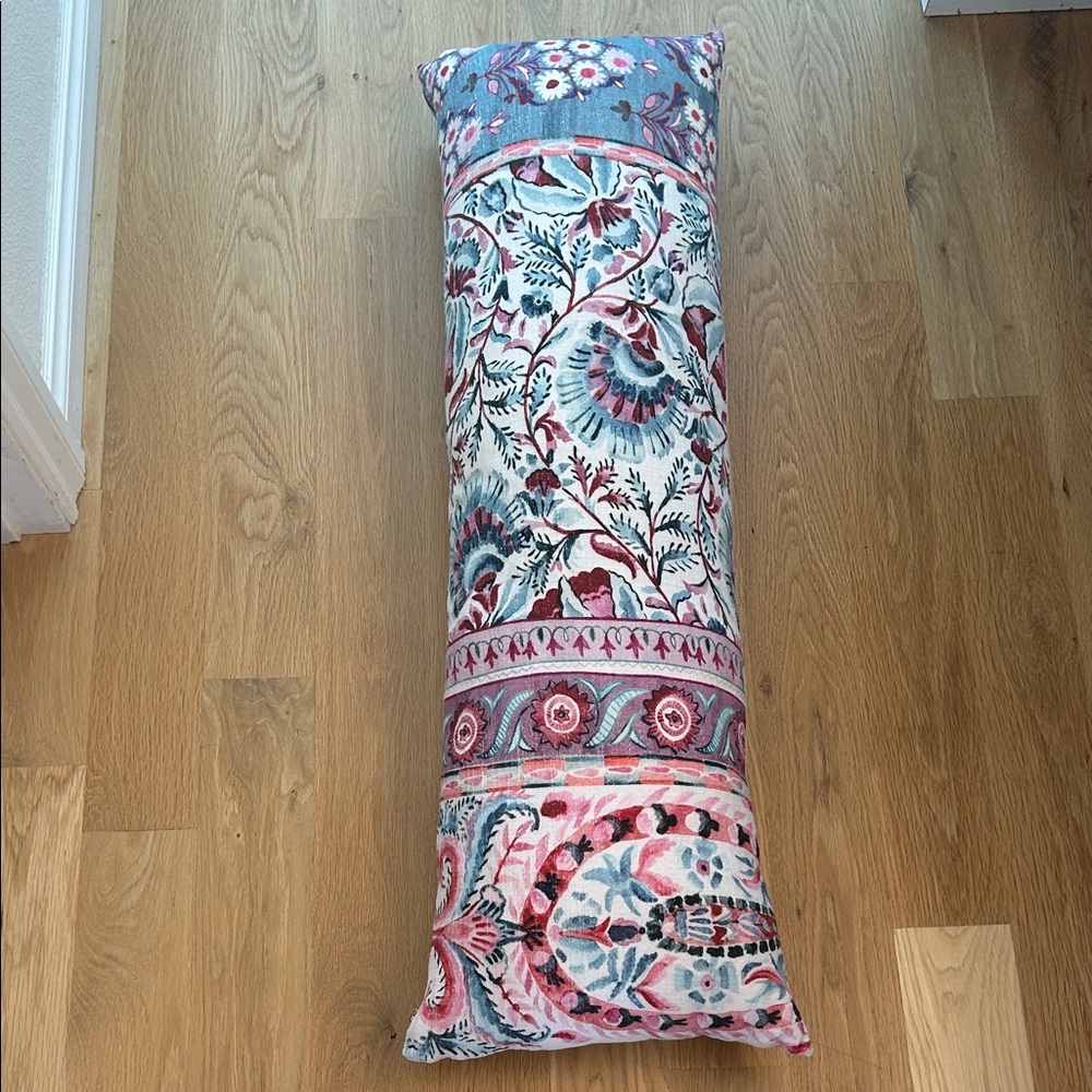 Anthropologie Floral Patterned 12”x38” pillow